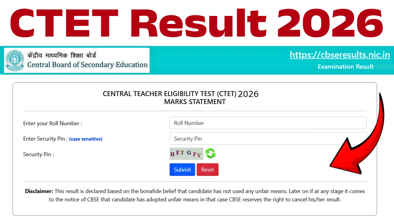 CTET Result 2026